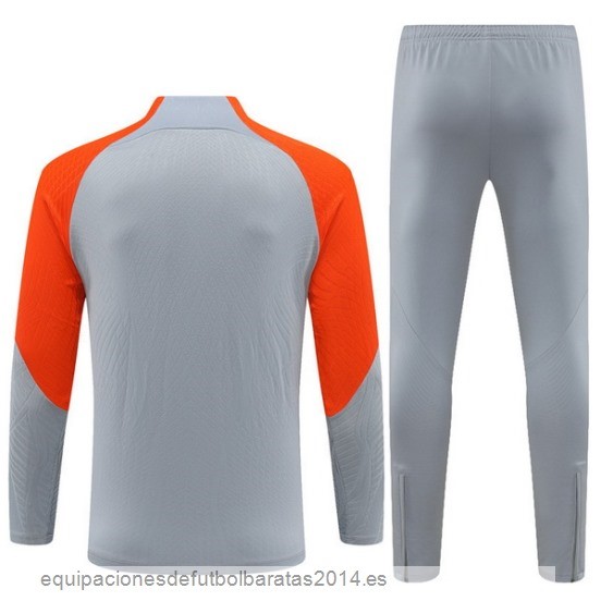 Nuevo Conjunto Completo Sudadera Entrenamiento Inter Milan 23/24 Gris Naranja Baratas